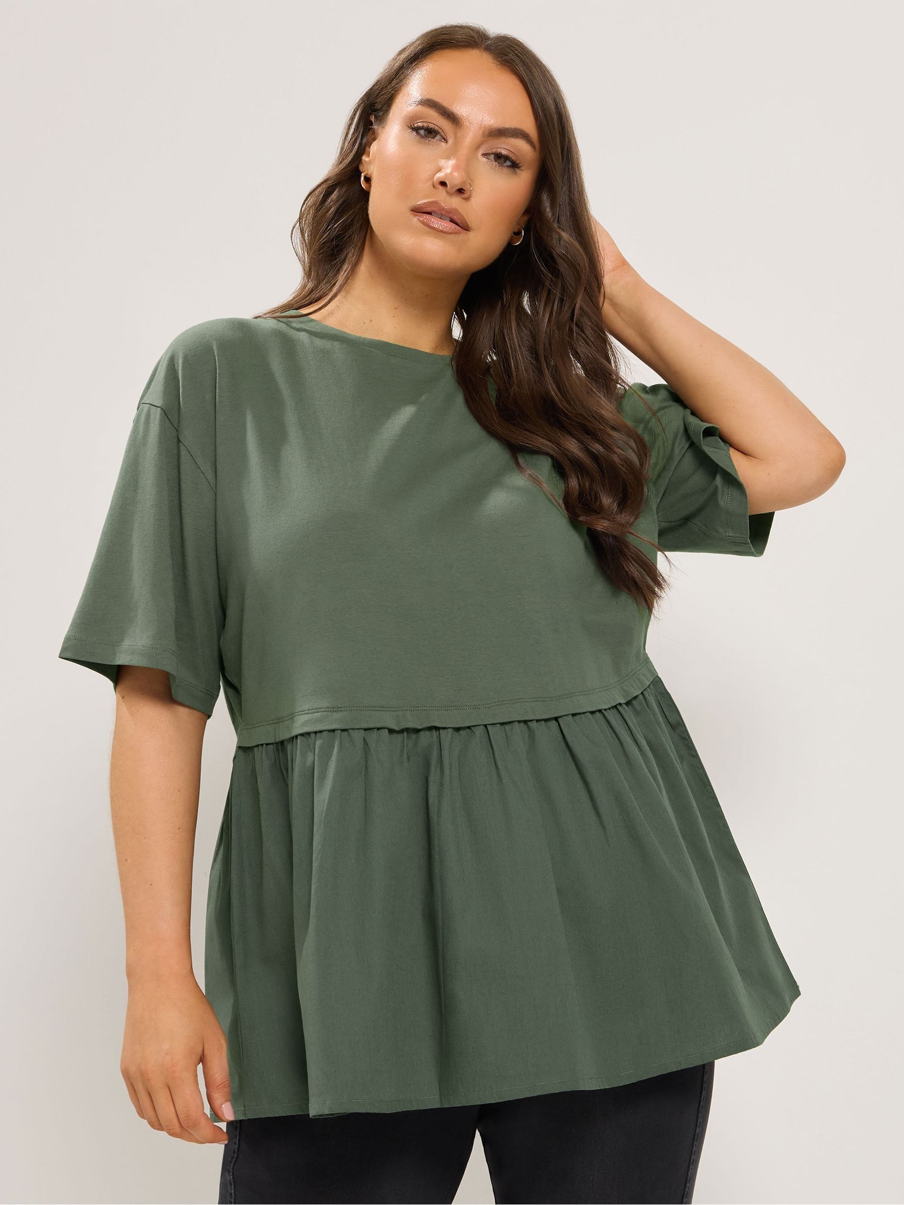 Yours Women's Light Khaki Poplin T-Shirt In | Size: 34/36 - Image 6