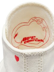 Converse Neutral Heart Embroidered Platform Lift Trainers - Image 10 of 24