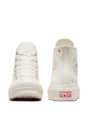 Converse Neutral Heart Embroidered Platform Lift Trainers - Image 17 of 24