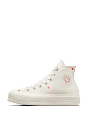 Converse Neutral Heart Embroidered Platform Lift Trainers - Image 18 of 24