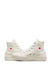 Converse Neutral Heart Embroidered Platform Lift Trainers - Image 23 of 24