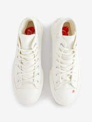 Converse Neutral Heart Embroidered Platform Lift Trainers - Image 5 of 24