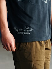 Slate Grey Relaxed fit EDIT Heavyweight Marble Graphic T-Shirt - Image 5 of 8