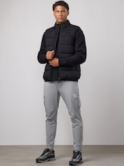 Gym King Black Precision Puffer Gilet - Image 1 of 4