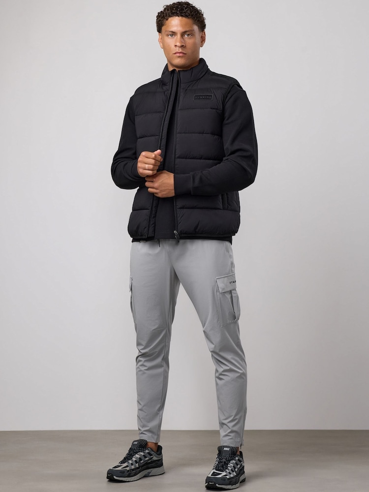 Gym King Black Precision Puffer Gilet - Image 1 of 4 Gym King Black Precision Puffer Gilet - Image 1 of 4