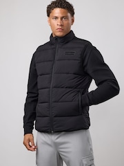 Gym King Black Precision Puffer Gilet - Image 3 of 4