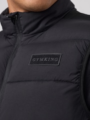 Gym King Black Precision Puffer Gilet - Image 4 of 4