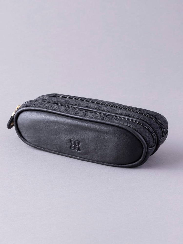 Lakeland Leather Black Double Glasses Case - Image 1 of 4