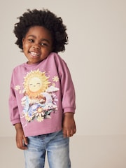 Purple Sun 100% Cotton Long Sleeve T-Shirt (3mths-7yrs) - Image 1 of 1