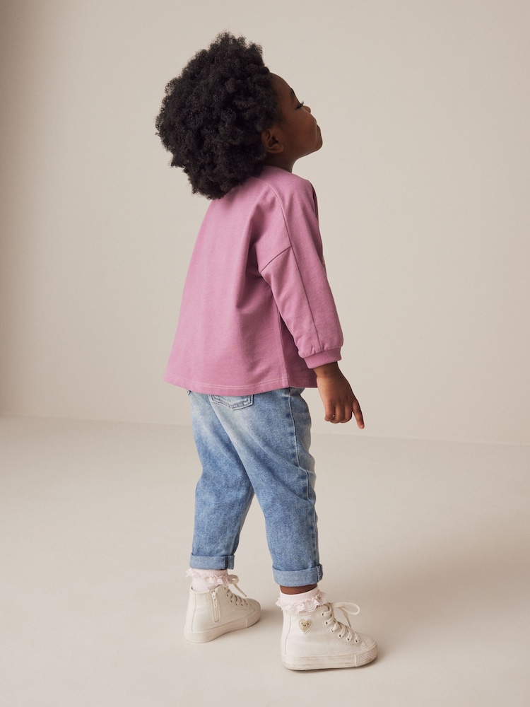 Purple Sun 100% Cotton Long Sleeve T-Shirt (3mths-7yrs) - Image 2 of 6