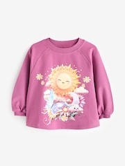 Purple Sun 100% Cotton Long Sleeve T-Shirt (3mths-7yrs) - Image 4 of 6