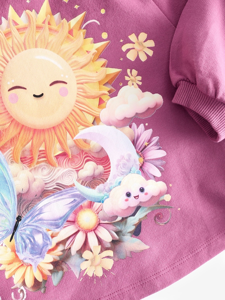 Purple Sun 100% Cotton Long Sleeve T-Shirt (3mths-7yrs) - Image 6 of 6
