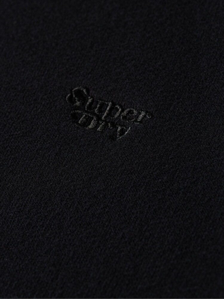 Superdry Black Essential Borg Lined Zip 100% Cotton Hoodie - Image 6 of 6