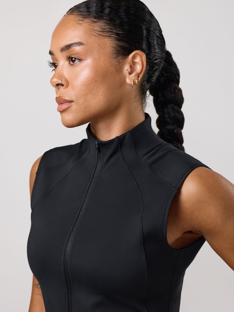 Gym King Black Precision Full Zip Tank - Image 4 of 4 Gym King Black Precision Full Zip Tank - Image 4 of 4