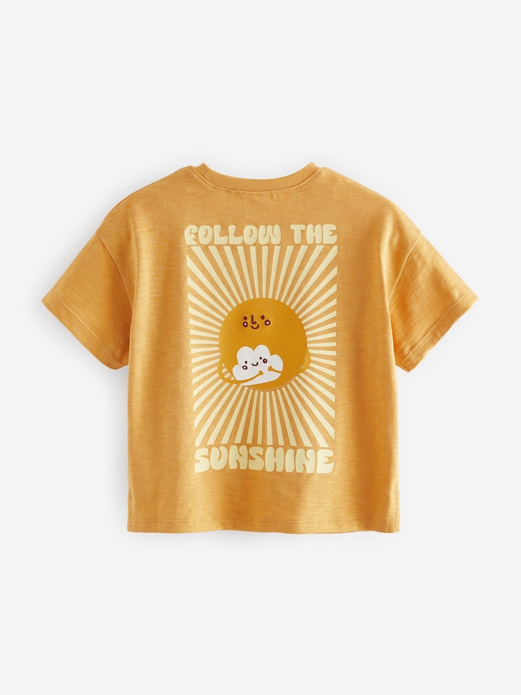 Slogan rumenega sonca - 100% Cotton kratek rokav; s kratkimi rokavi majica (3mesec-7leto) - Slika 2 iz 3 Slogan rumenega sonca - 100% Cotton kratek rokav; s kratkimi rokavi majica (3mesec-7leto) - Slika 2 iz 3