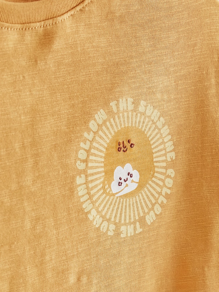 Slogan rumenega sonca - 100% Cotton kratek rokav; s kratkimi rokavi majica (3mesec-7leto) - Slika 3 iz 3 Slogan rumenega sonca - 100% Cotton kratek rokav; s kratkimi rokavi majica (3mesec-7leto) - Slika 3 iz 3
