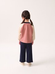 Ecru/Navy Padded Bear 100% Cotton Long Sleeve T-Shirt (3mths-7yrs) - Image 3 of 7