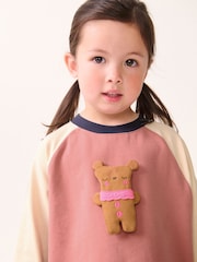 Ecru/Navy Padded Bear 100% Cotton Long Sleeve T-Shirt (3mths-7yrs) - Image 4 of 7