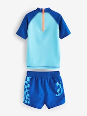 Kobaltblau/Krokodildesign - Sonnenschutz-Set aus Oberteil und Shorts (3 Monate–7 Jahre) - Bild 11 von 12