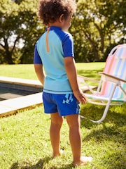 Kobaltblau/Krokodildesign - Sonnenschutz-Set aus Oberteil und Shorts (3 Monate–7 Jahre) - Bild 5 von 12