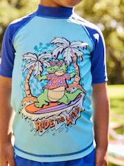 Kobaltblau/Krokodildesign - Sonnenschutz-Set aus Oberteil und Shorts (3 Monate–7 Jahre) - Bild 6 von 12