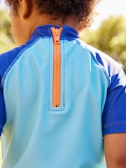 Kobaltblau/Krokodildesign - Sonnenschutz-Set aus Oberteil und Shorts (3 Monate–7 Jahre) - Bild 7 von 12