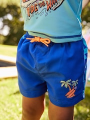Kobaltblau/Krokodildesign - Sonnenschutz-Set aus Oberteil und Shorts (3 Monate–7 Jahre) - Bild 8 von 12