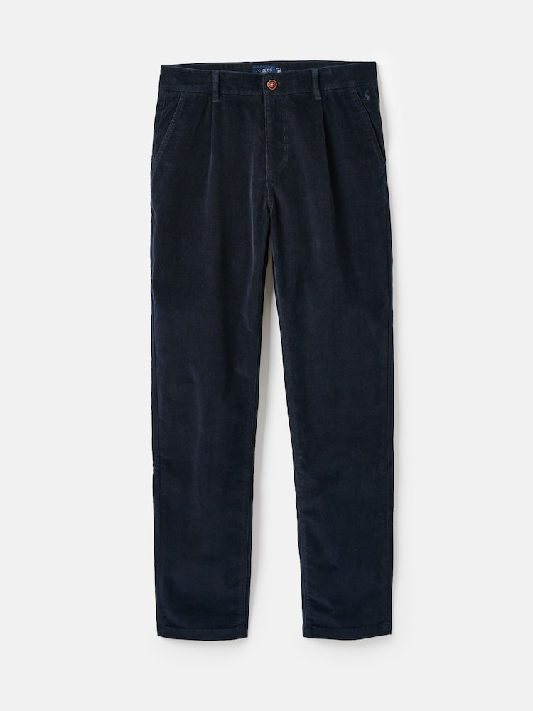 Joules Cord Navy Blue Straight Leg Corduroy Trousers - Image 6 of 6