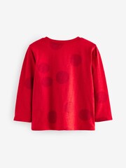 Red Applique Christmas Reindeer 100% Cotton Long Sleeve T-Shirt (3mths-7yrs) - Image 6 of 7