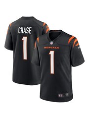 Nike Black NFL Cincinnati Bengals Game Home Team Colour Jersey - Ja'Marr Chase - Image 1 of 3