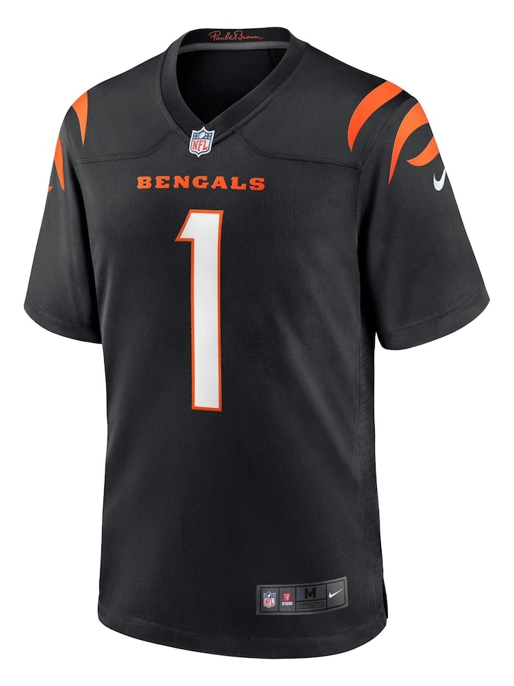 Nike Black NFL Cincinnati Bengals Game Home Team Colour Jersey - Ja'Marr Chase - Image 2 of 3