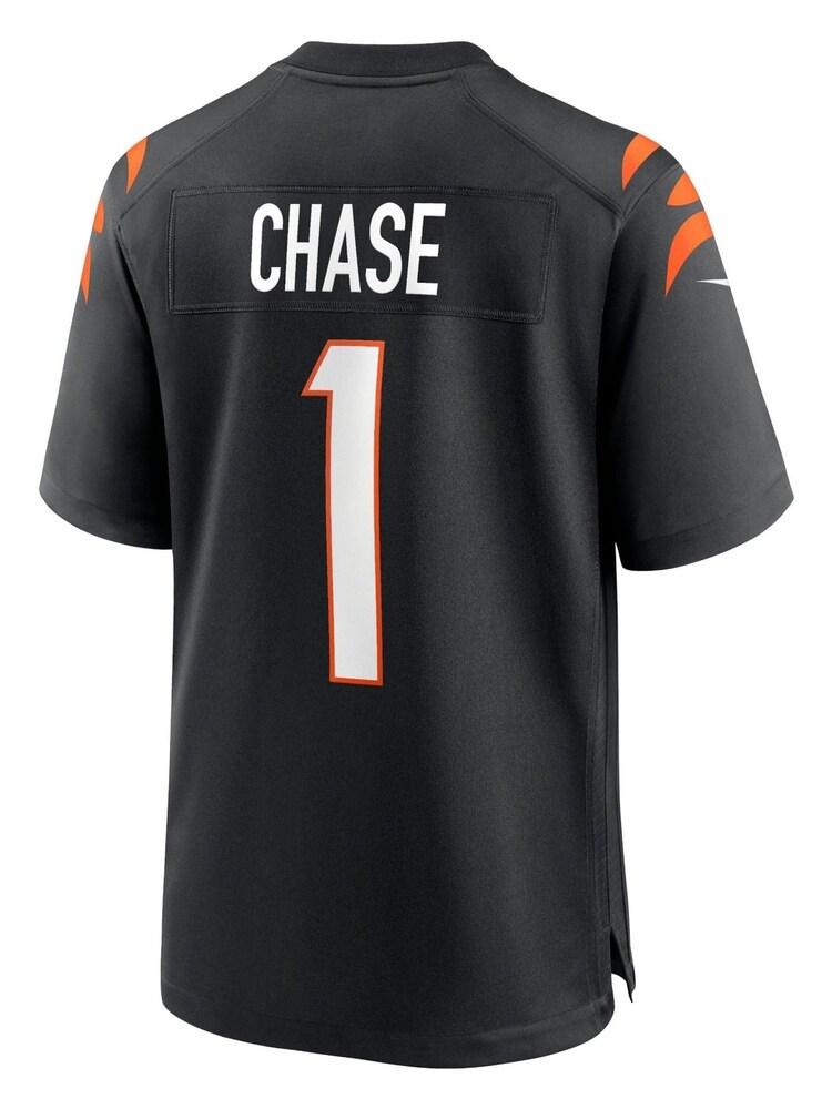 Nike Black NFL Cincinnati Bengals Game Home Team Colour Jersey - Ja'Marr Chase - Image 3 of 3