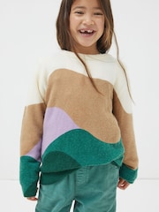 FatFace Gemusterter Strickpulli​​​​​​​ - Bild 1 von 4