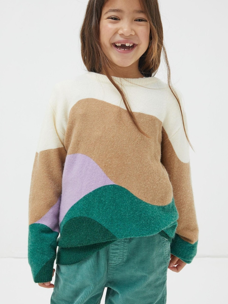 FatFace Gemusterter Strickpulli​​​​​​​ - Bild 1 von 4
