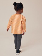 Orange Pumpkin Halloween 100% Cotton Long Sleeve T-Shirt (3mths-7yrs) - Image 3 of 7