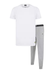 Lyle & Scott Grey Cash 100% Cotton Top And Joggers Set - Image 6 of 7