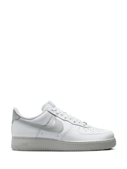 Nike Grey/White Air Force 1 Low Trainers - Image 1 of 8