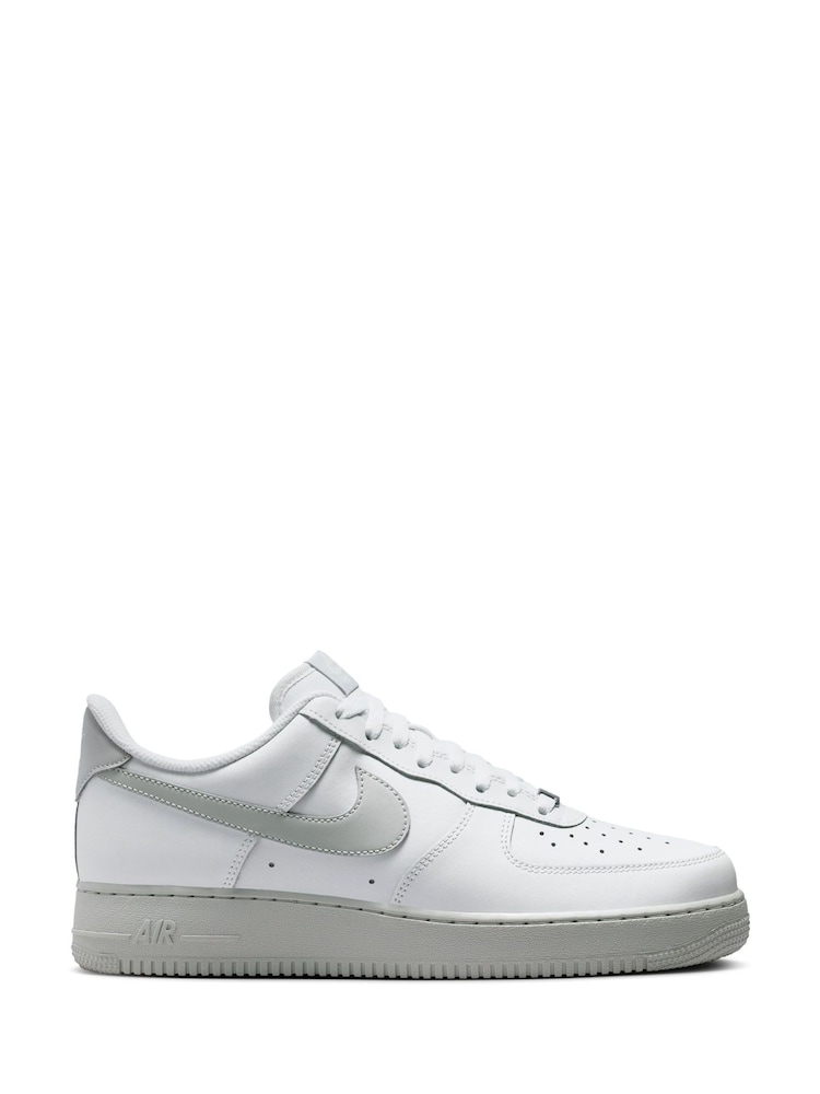 Nike Grey/White Air Force 1 Low Trainers - Image 1 of 8 Nike Grey/White Air Force 1 Low Trainers - Image 1 of 8