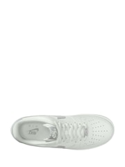 Nike Grey/White Air Force 1 Low Trainers - Image 3 of 8
