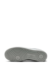Nike Grey/White Air Force 1 Low Trainers - Image 4 of 8