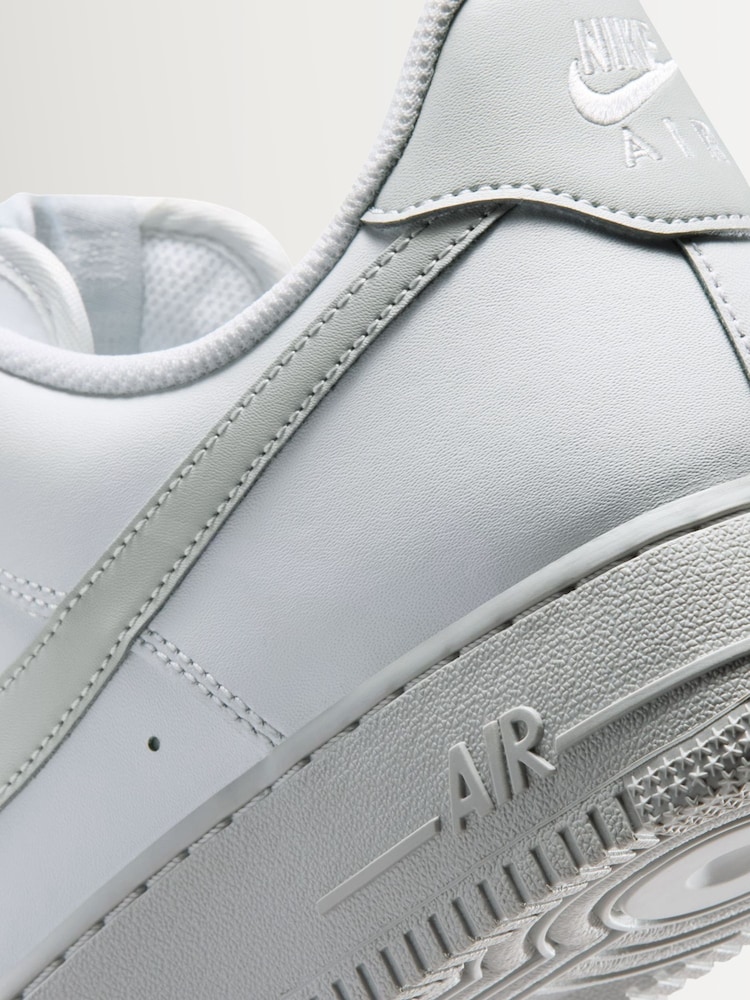 Nike Grey/White Air Force 1 Low Trainers - Image 6 of 6