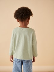 Green Love Slogan 100% Cotton Long Sleeve T-Shirt (3mths-7yrs) - Image 3 of 8