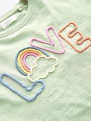Green Love Slogan 100% Cotton Long Sleeve T-Shirt (3mths-7yrs) - Image 8 of 8