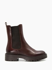 Dune London Brown Picture Boots - Image 1 of 5