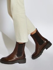 Dune London Brown Picture Boots - Image 2 of 5