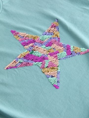 Blue Star Sequin T-Shirt (3-16yrs) - Image 3 of 3