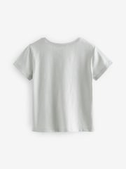 Blue Flower Slogan Short Sleeve T-Shirt (3mths-7yrs) - Image 6 of 7