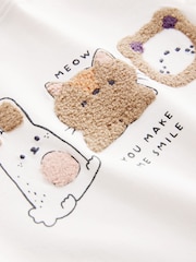 Ecru Bunny Characters 100% Cotton Long Sleeve T-Shirt (3mths-7yrs) - Image 3 of 3