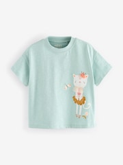 zelena Lepa mačka - 100% Cotton kratek rokav; s kratkimi rokavi majica (3mesec-7leto) - Slika 5 iz 7