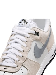 Nike White Grey Air Force 1 Low Trainers - Image 7 of 7